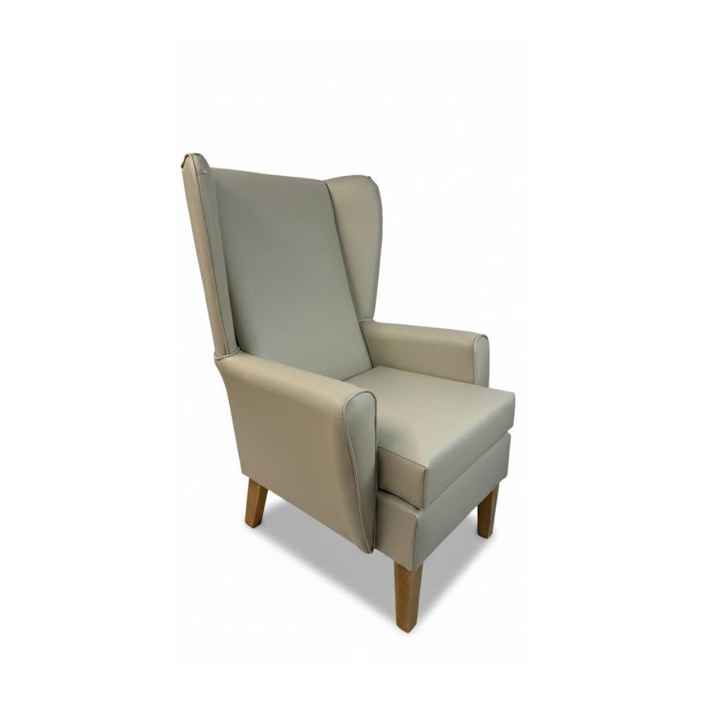 Paragon High Back Chair In Panaz Zest Cream