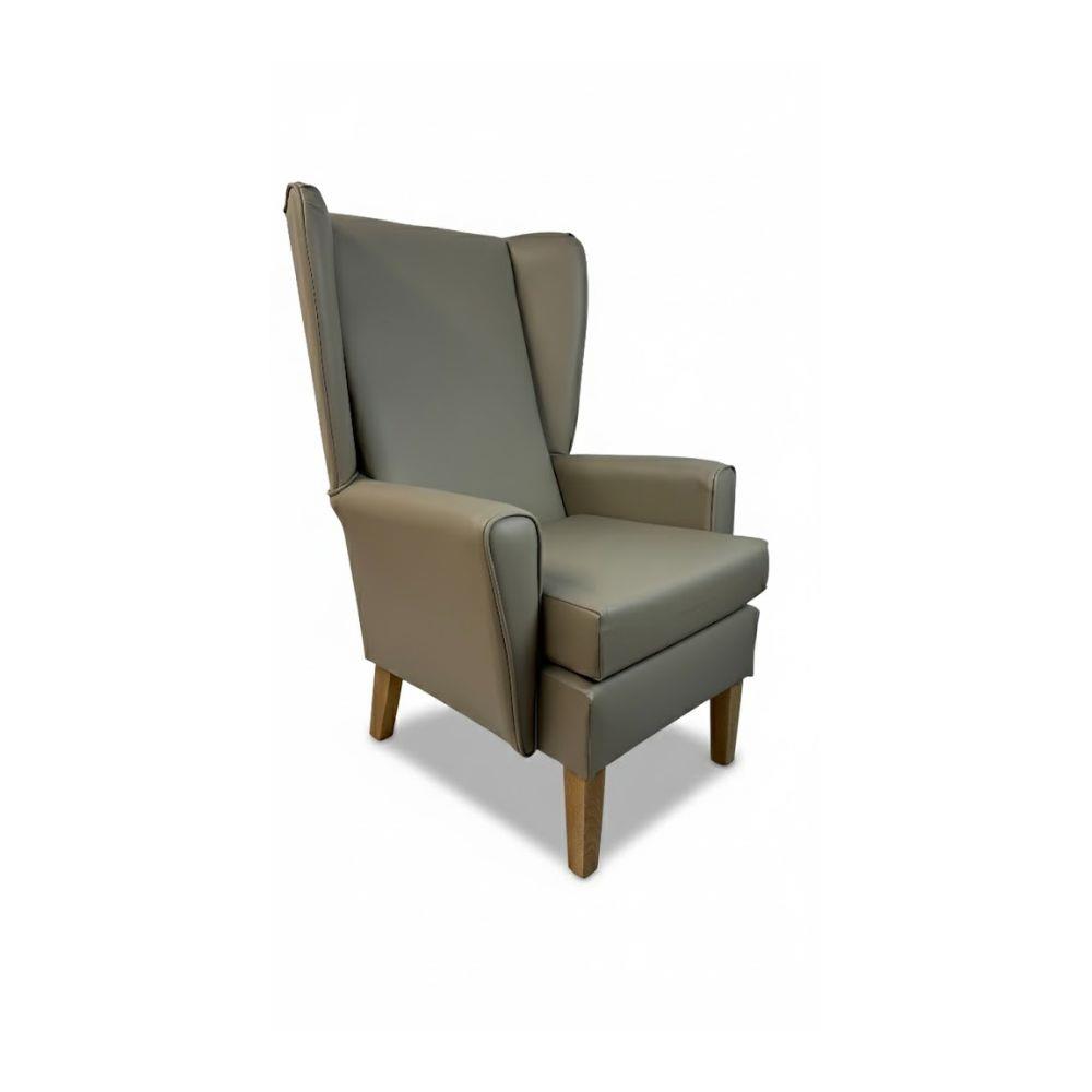 Paragon High Back Chair In Panaz Zest Putty